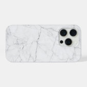 Elegantes weißes Marmormuster iPhone Hülle (Rückseite (Horizontal))