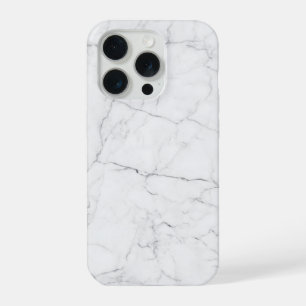 Elegantes weißes Marmormuster iPhone 15 Pro Hülle