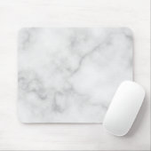Elegantes, weißes Marmormuster Mousepad (Mit Mouse)