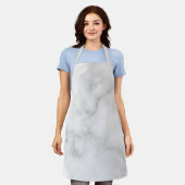 Elegantes, weißes Marmormuster Schürze (Getragen)