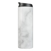Elegantes, weißes Marmormuster Thermosbecher (Nach rechts gedreht)