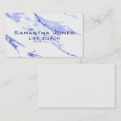 Elegantes, weißes Marmorsteinmuster Visitenkarte (Vorne/Hinten)