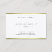 Elegantes, weißes Minimalistisches Template Visitenkarte (Rückseite)