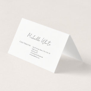 Elegantes Weißes Modernes Professionelles Design Visitenkarten