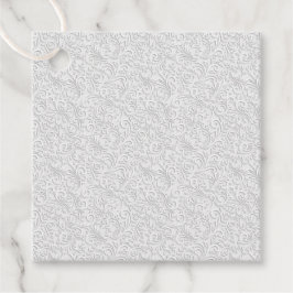 Elegantes weißes Muster Geschenkanhänger