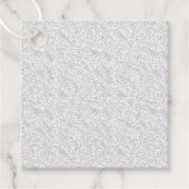 Elegantes weißes Muster Geschenkanhänger (Vorderseite)