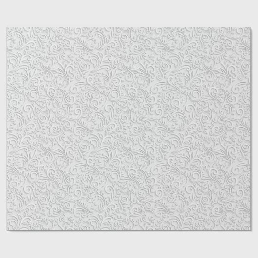 Elegantes weißes Muster Geschenkpapier (Flach)