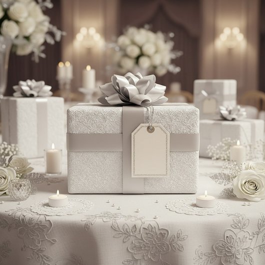 Elegantes weißes Muster Geschenkpapier