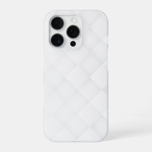 Elegantes Weißes Muster iPhone Hülle (Rückseite)