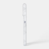 Elegantes Weißes Muster iPhone Hülle (Linke Seite)