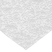 Elegantes weißes Muster Mittelgroßer Tischläufer (Ecke)