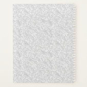 Elegantes weißes Muster Planer (Rückseite)