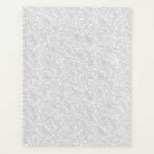 Elegantes weißes Muster Planer (Vorderseite)