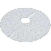 Elegantes weißes Muster Polyester Weihnachtsbaumdecke (Schrägansicht)