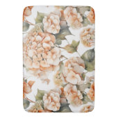 Elegantes, weißes, orangefarbenes Barockblau Badematte (Vorderseite Vertikal)