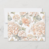 Elegantes, weißes, orangefarbenes Barockblau Dankeskarte (Rückseite)