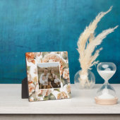 Elegantes, weißes, orangefarbenes Barockblau Fotoplatte (InSitu)