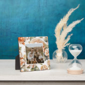 Elegantes, weißes, orangefarbenes Barockblau Fotoplatte (InSitu)