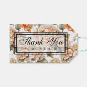 Elegantes, weißes, orangefarbenes Barockblau Geschenkanhänger (Vorderseite (Horizontal))