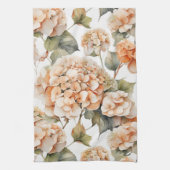 Elegantes, weißes, orangefarbenes Barockblau Geschirrtuch (Vertikal)