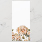 Elegantes, weißes, orangefarbenes Barockblau Menükarte (Rückseite)