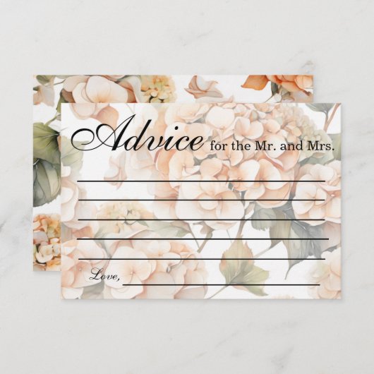 Elegantes, weißes, orangefarbenes Barockblau Mitteilungskarte (Vorne/Hinten)