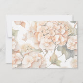 Elegantes, weißes, orangefarbenes Barockblau Mitteilungskarte (Rückseite)