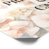 Elegantes, weißes, orangefarbenes Barockblau Poster (Ecke)