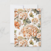 Elegantes, weißes, orangefarbenes Barockblau RSVP Karte (Rückseite)