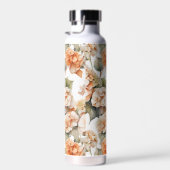 Elegantes, weißes, orangefarbenes Barockblau Trinkflasche (Rechts)