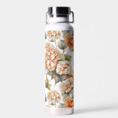 Elegantes, weißes, orangefarbenes Barockblau Trinkflasche (Rückseite)