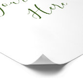 Elegantes Weißes Orchideen Bohemisches Blumenzeich Poster (Ecke)