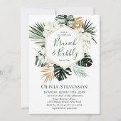 Elegantes Weißes Orchideen Bohemisches BRAUTPARTY Einladung (Vorderseite)