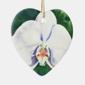 Elegantes weißes Orchideengemälde Keramikornament (Rechts)