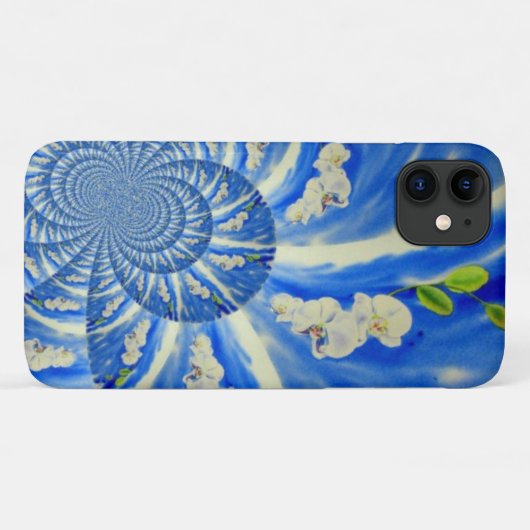 Elegantes, weißes Orchideenlackieren Case-Mate iPhone Hülle (Rückseite (Horizontal))