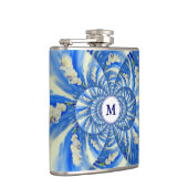 Elegantes, weißes Orchideenlackieren Flachmann (Rechts)