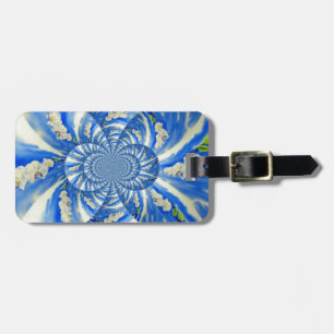 Elegantes, weißes Orchideenlackieren Gepäckanhänger