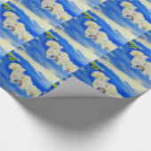 Elegantes, weißes Orchideenlackieren Geschenkpapier (Ecke)