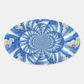 Elegantes, weißes Orchideenlackieren Ovaler Aufkleber (Vorderseite)