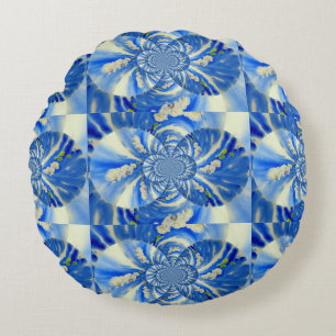 Elegantes, weißes Orchideenlackieren Rundes Kissen