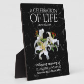 Elegantes Weißes Orientales Lilies Feiern des Lebe Fotoplatte (Seite)