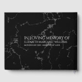 Elegantes Weißes Orientales Lilies Feiern des Lebe Gästebuch (Rückseite)