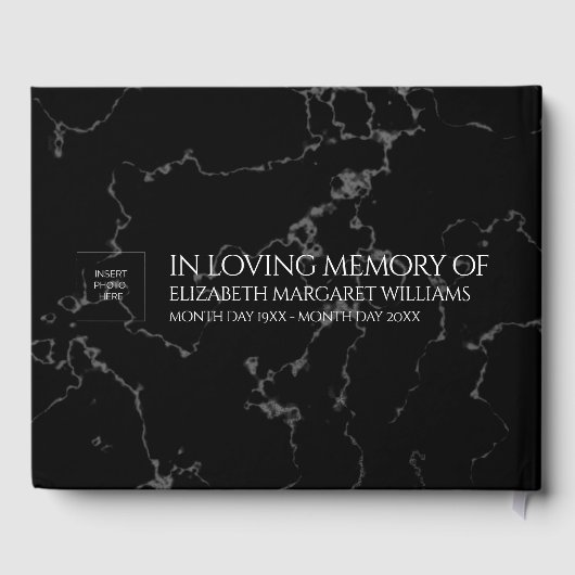 Elegantes Weißes Orientales Lilies Feiern des Lebe Gästebuch (Rückseite)