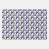 Elegantes Weißes Owl Geschenkpapier Set (Vorderseite 2)