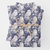 Elegantes Weißes Owl Geschenkpapier Set (Beispiel)