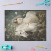 Elegantes Weißes Pferd Seidenpapier (Basteln)