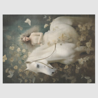 Elegantes Weißes Pferd Seidenpapier