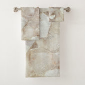 Elegantes weißes Quarz Badetuch Set (Insitu)