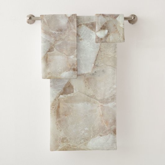 Elegantes weißes Quarz Badetuch Set (Insitu)