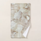 Elegantes weißes Quarz Badetuch Set (Handtuch)